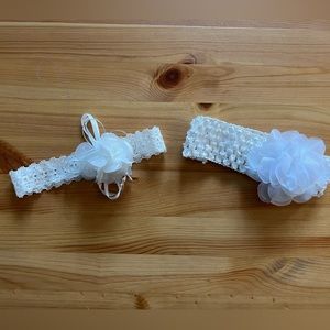 White Headbands for Baby Girls